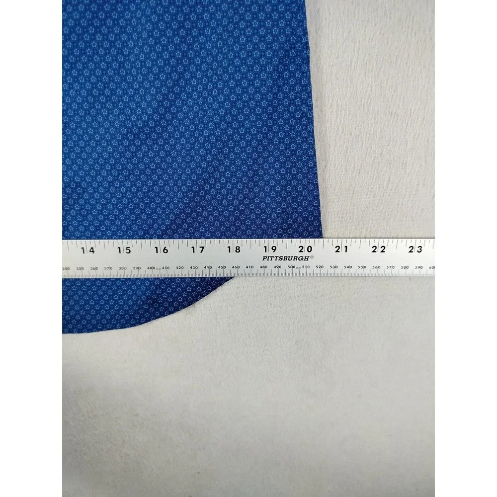 Banana Republic Dress Shirt Mens Medium Blue Geo Slim Fit Wrinkle Resistant
